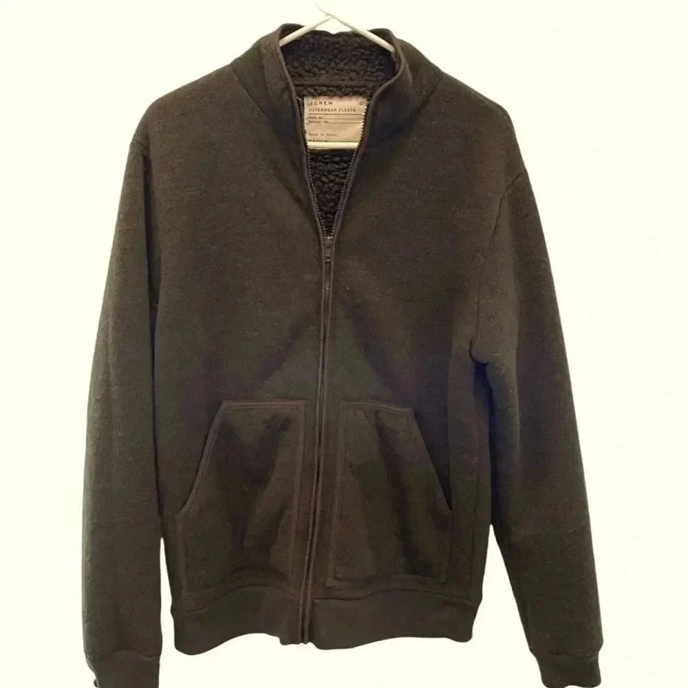 Vintage J Crew Outerwear Fleece Dark Green Sz M